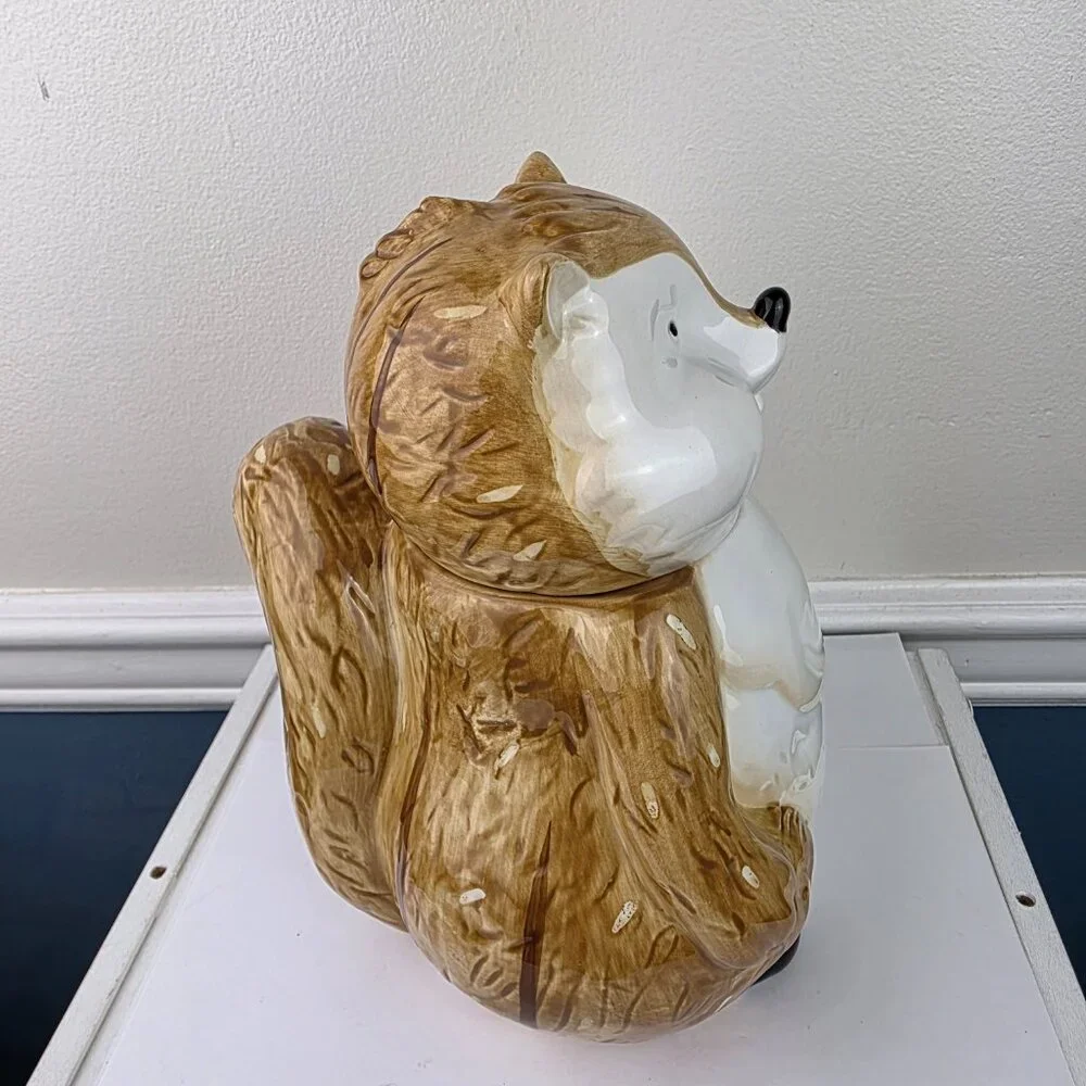 Pier 1 Imports Hand Painted Earthenware Chipmunk Cookie Jar